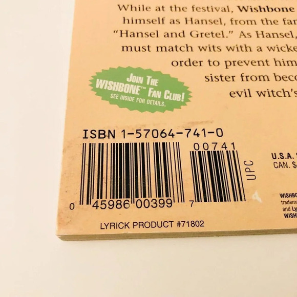1999 Wishbone Series The Early Years Hansel and Gretel by Vivian Sathre Book - Picture 16 of 16